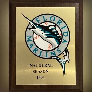 Florida Marlins Inaugural Season 1993 Plaque